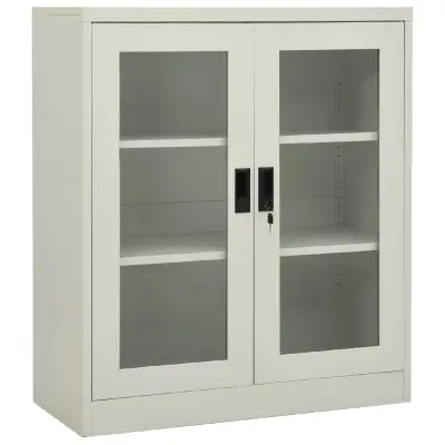 vidaXL Pisarniška omara svetlo siva 90x40x105 cm jeklo