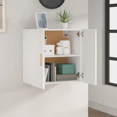 vidaXL Stenska omarica bela 60x30x60 cm konstruiran les