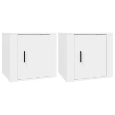 vidaXL Nočna omarica 2 kosa bela 50x39x47 cm