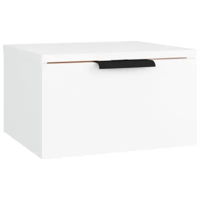 vidaXL Stenska nočna omarica bela 34x30x20 cm