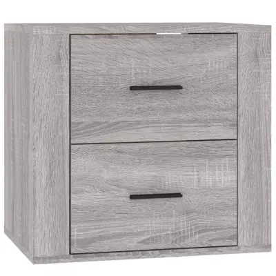 vidaXL Stenska nočna omarica siva sonoma 50x36x47 cm