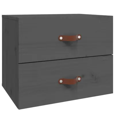 vidaXL Stenska nočna omarica siva 50x36x40 cm