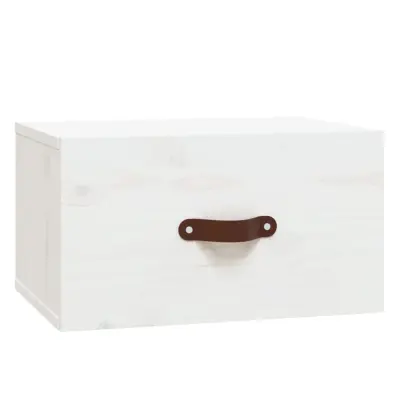 vidaXL Stenska nočna omarica bela 40x29,5x22 cm