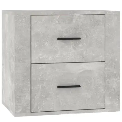 vidaXL Stenska nočna omarica betonsko siva 50x36x47 cm
