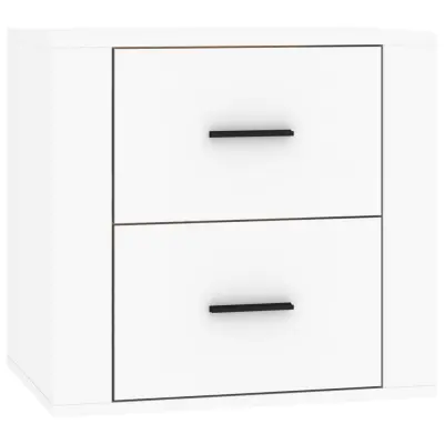 vidaXL Stenska nočna omarica bela 50x36x47 cm