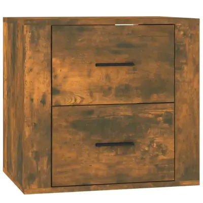 vidaXL Stenska nočna omarica dimljen hrast 50x36x47 cm