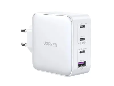 Ugreen USB-A in 3x USB-C 100W GaN hitri polnilec - box Bel