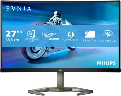 Monitor Philips 68,6 cm (27,0") 27M1C5200W/00 1920x1080 Curved Gaming 240Hz IPS 0,5ms 2xHDMI DisplayPort HAS  3H sRGB121% AdaptiveSync Envia 5000