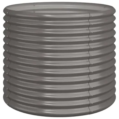 vidaXL Visoka greda iz prašno premazanega jekla 80x80x68 cm siva