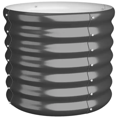 vidaXL Visoka greda iz prašno premazanega jekla 40x40x36 cm antracit
