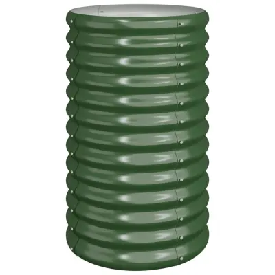 vidaXL Visoka greda iz prašno premazanega jekla 40x40x68 cm zelena