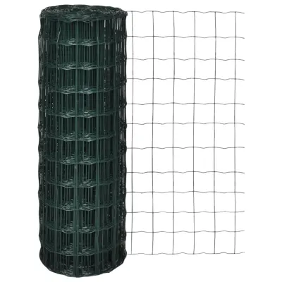 vidaXL Evro ograja iz jekla 25 x 1,2 m zelena
