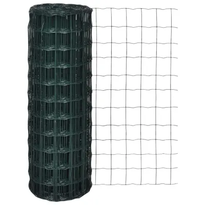 vidaXL Evro ograja iz jekla 10 x 1,2 m zelena