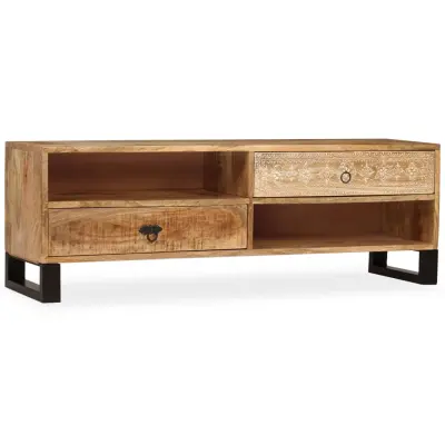 vidaXL TV omarica iz trdnega mangovega lesa 120x30x40 cm