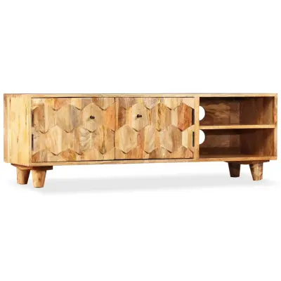 vidaXL TV omarica trden mangov les 118x35x40 cm