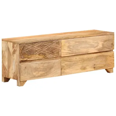 vidaXL TV omarica iz trdnega mangovega lesa 110x30x40 cm