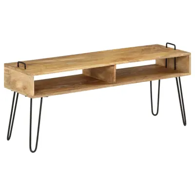 vidaXL TV stojalo iz trdnega mangovega lesa 110x35x45 cm