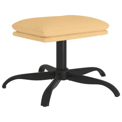 vidaXL Stolček za noge krem 60x60x36 cm tkanina iz mikrovlaken