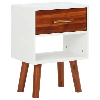 vidaXL Nočna omarica iz trdnega akacijevega lesa 40x30x57 cm