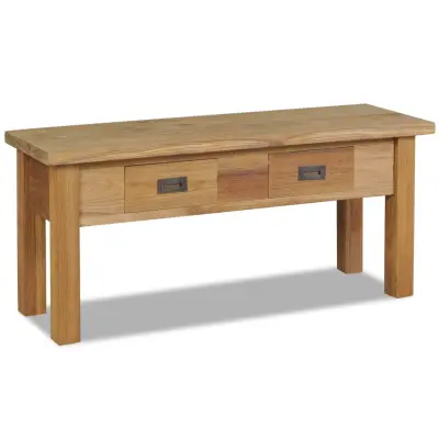 vidaXL Klop za hodnik trdna tikovina 90x30x40 cm