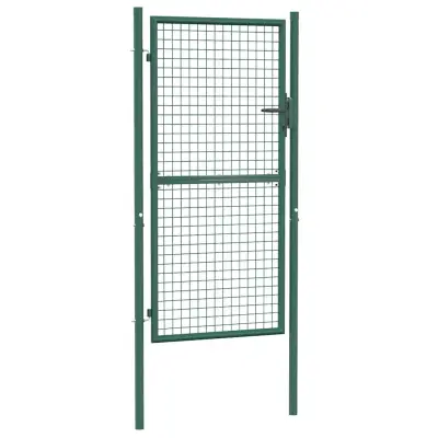 vidaXL Vrata za ograjo iz jekla 100x175 cm zelena