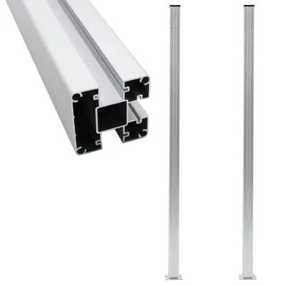 vidaXL Ograjni stebrički 2 kosa iz aluminija 185 cm