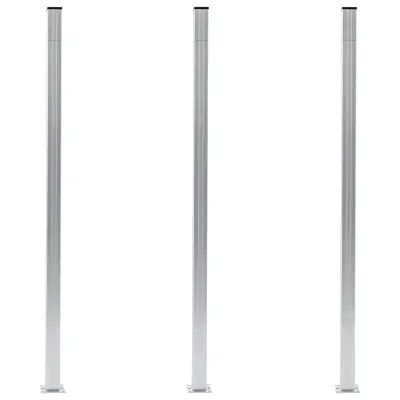 vidaXL Ograjni stebrički 3 kosi iz aluminija 185 cm