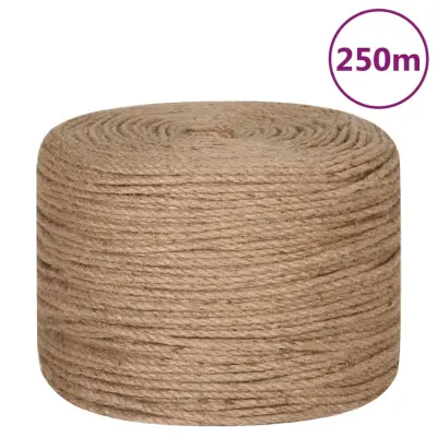 vidaXL Vrv iz jute 250 m dolžina 4 mm debelina