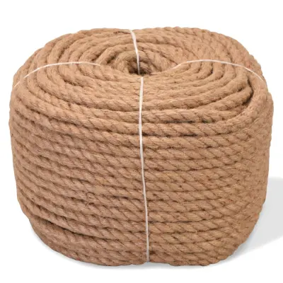 vidaXL Vrv iz 100 % jute 12 mm 100 m