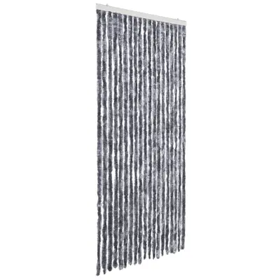vidaXL Zavesa proti mrčesu iz šenilje 56x185 cm srebrna