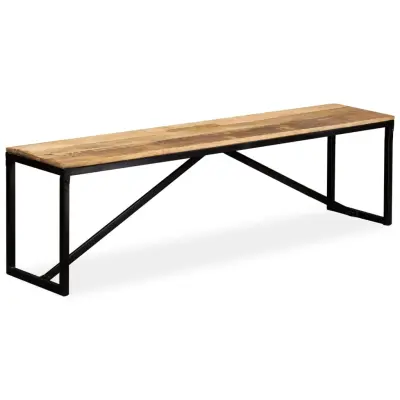 vidaXL Klop iz trdnega mangovega lesa 160x35x45 cm