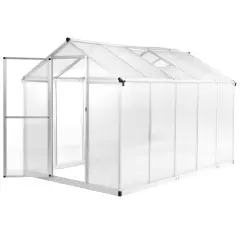 vidaXL Rastlinjak iz aluminija 302x190x195 cm 11,19 m³