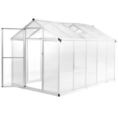 vidaXL Rastlinjak iz aluminija 302x190x195 cm 11,19 m³