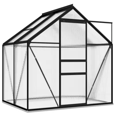 vidaXL Rastlinjak antracit iz aluminija 2,47 m³