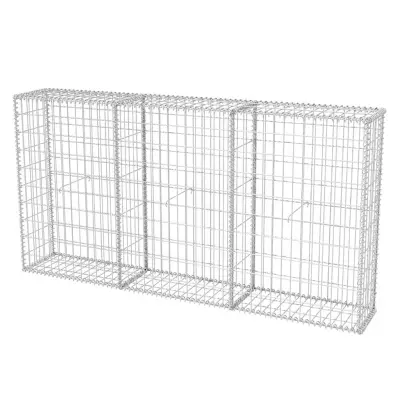 vidaXL Gabionska košara iz pocinkanega jekla 200x30x100 cm