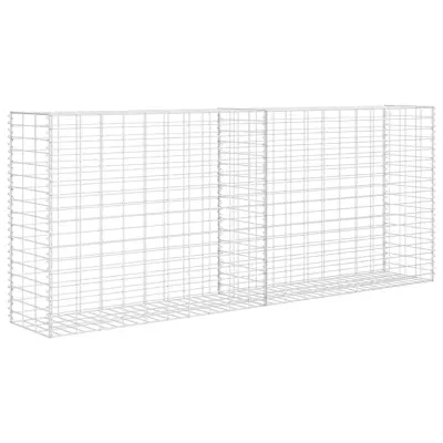vidaXL Gabionska košara iz pocinkanega jekla 85x30x200 cm