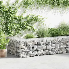 vidaXL Gabionska košara iz pocinkanega jekla 100x50x50 cm