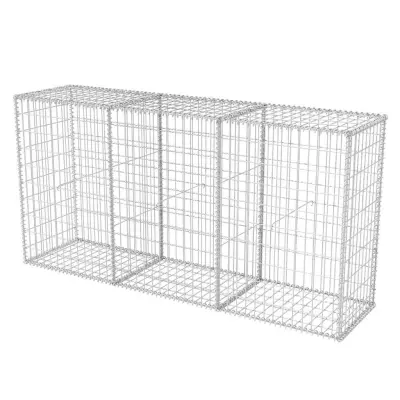 vidaXL Gabionska košara iz pocinkanega jekla 200x50x100 cm