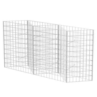 vidaXL Gabionska košara iz pocinkanega jekla 120x30x100 cm
