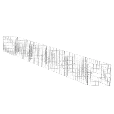 vidaXL Gabionska košara iz pocinkanega jekla 300x30x50 cm