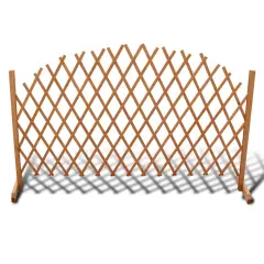 vidaXL Raztegljiva ograja iz trdnega lesa 180x100 cm
