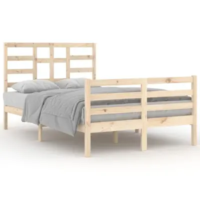 vidaXL Posteljni okvir iz trdnega lesa 120x200 cm