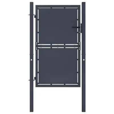 vidaXL Vrtna vrata iz jekla 100x150 cm antracitna