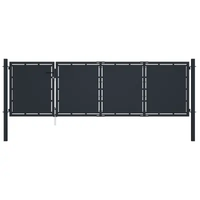 vidaXL Vrtna vrata iz jekla 350x100 cm antracitna