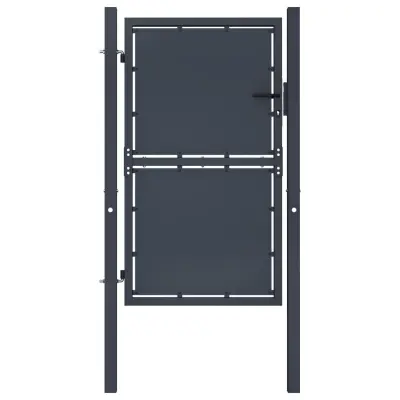 vidaXL Vrtna vrata iz jekla 100x200 cm antracitna