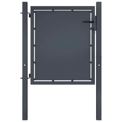 vidaXL Vrtna vrata iz jekla 100x75 cm antracitna