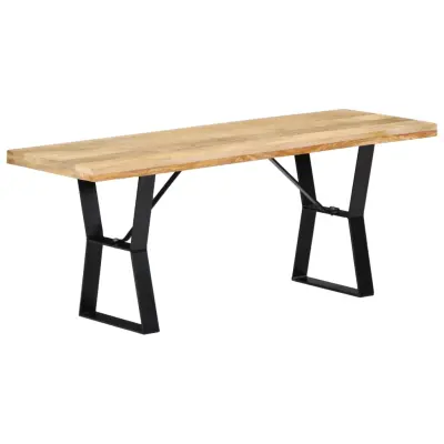 vidaXL Klop iz trdnega mangovega lesa 110 cm