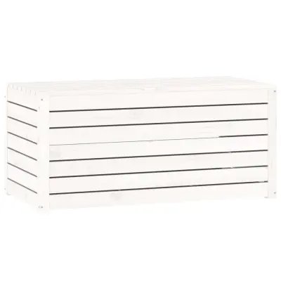 vidaXL Vrtna škatla bela 101x50,5x46,5 cm trdna borovina