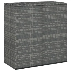 vidaXL Vrtna škatla za blazine PE ratan 100x49x103,5 cm siva