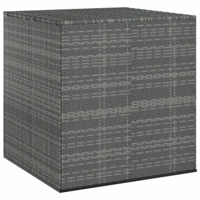 vidaXL Vrtna škatla za blazine PE ratan 100x97,5x104 cm siva
